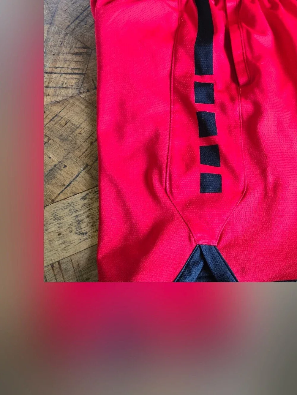 Nike Kid’s Red Black Athletic Shorts L Summer Beach Ball Play Athleisure Pockets